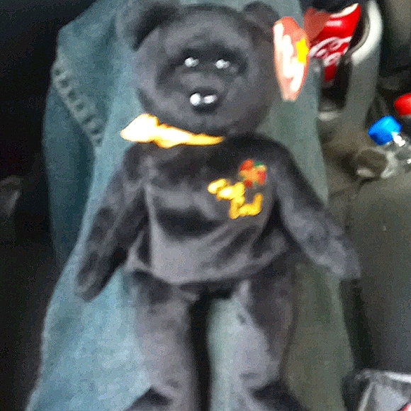 The end Black beanie baby bear original - Picture 1 of 1